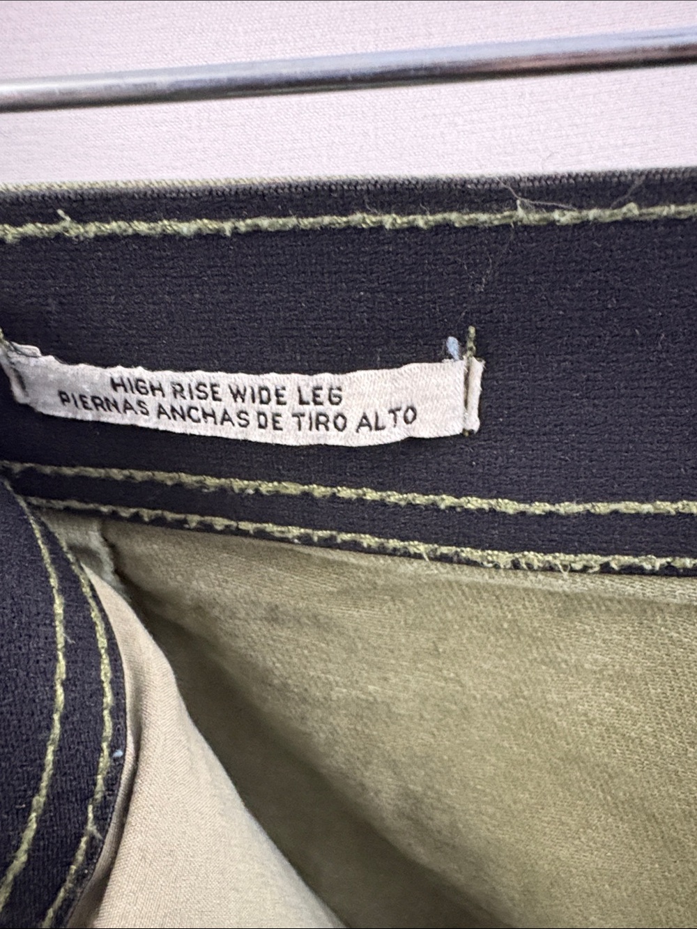Ava & Viv High-Rise Wide Leg Jeans Womens 24 Dark Wash Stretch Denim Green - Picture 5 of 7
